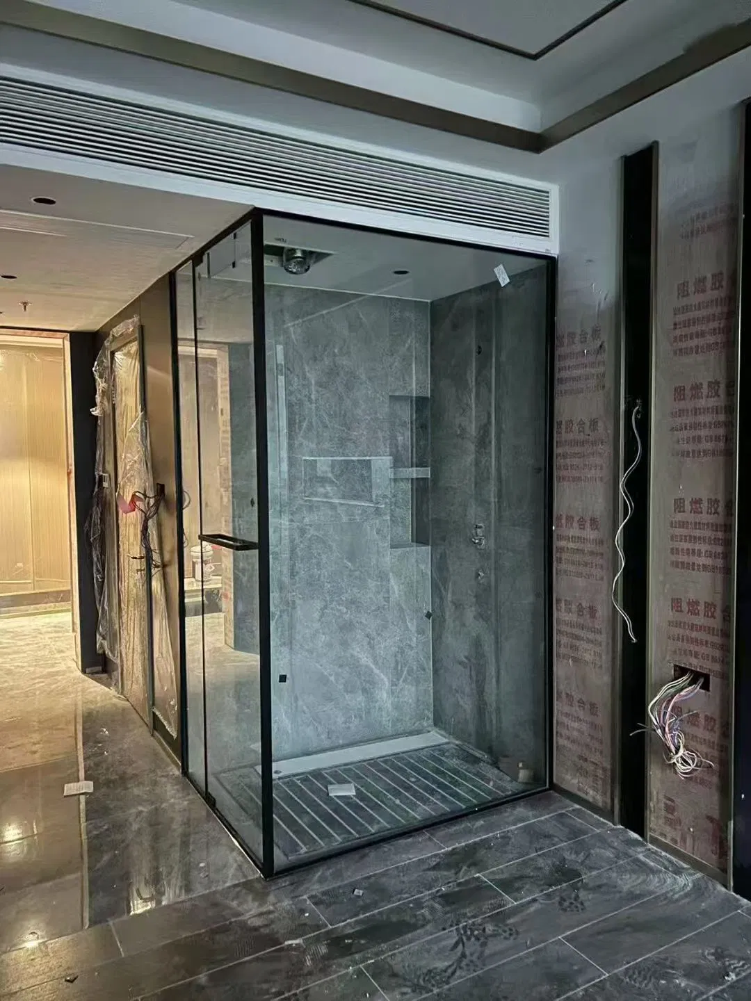 Contemporary Double Sliding Bathroom Glass Shower Door Solutions