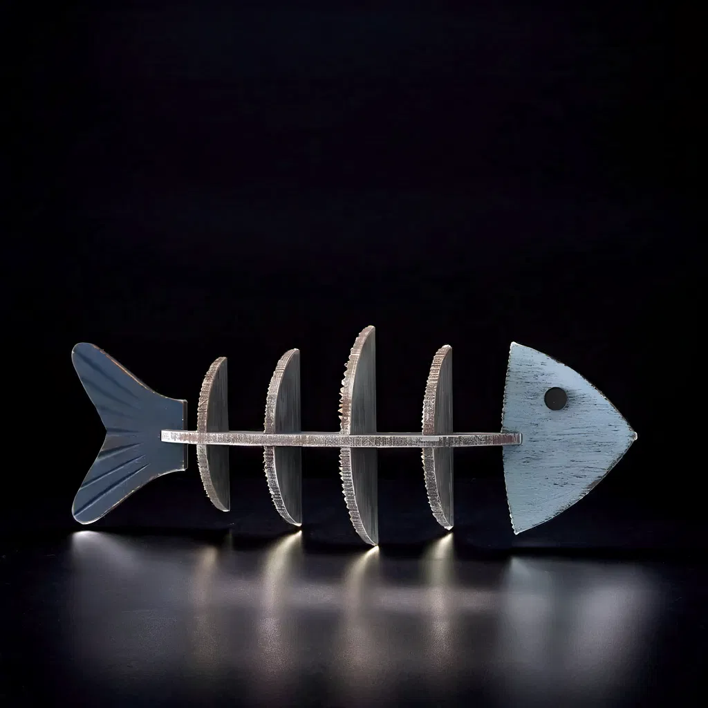 Creative Fish Bone Inspired Decorative Wall Mounted Storage Wall Shelf