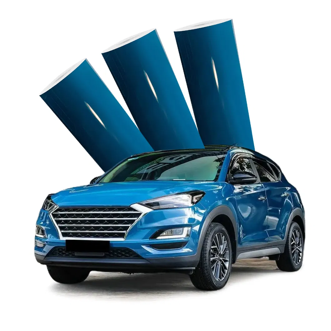 High Quality Diamond Crystal Blue Vinyl Wrap Car Sticker Car Styling Film