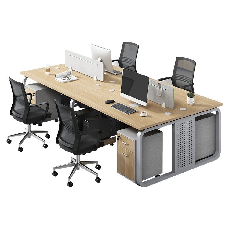 Coworking Spaces Office Table Workstation Modular 4 6 Seater People Desk Open Staff Workstations for Office Furniture