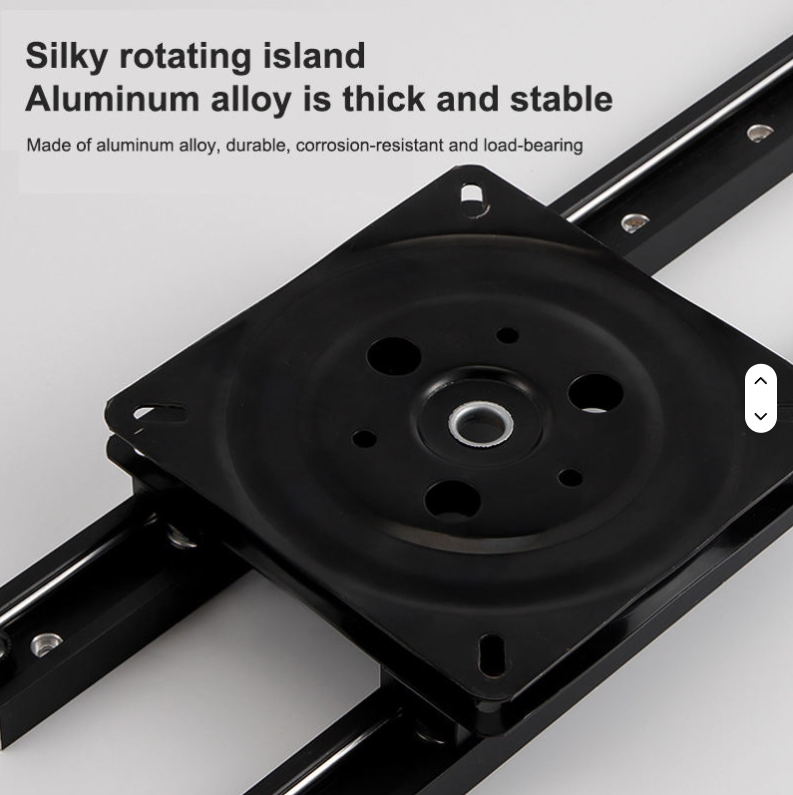 Adjustable Modern Kitchen Island Table Rotating Middle Bar Removable Dining Slide Pull Extension Retractable Table Slide
