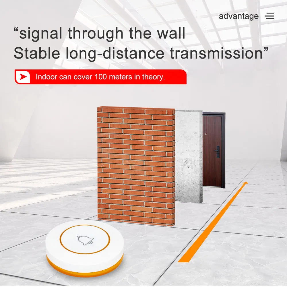 Ctt12 Restaurant Table Call Button Transmitter Wireless Calling System for Hotel