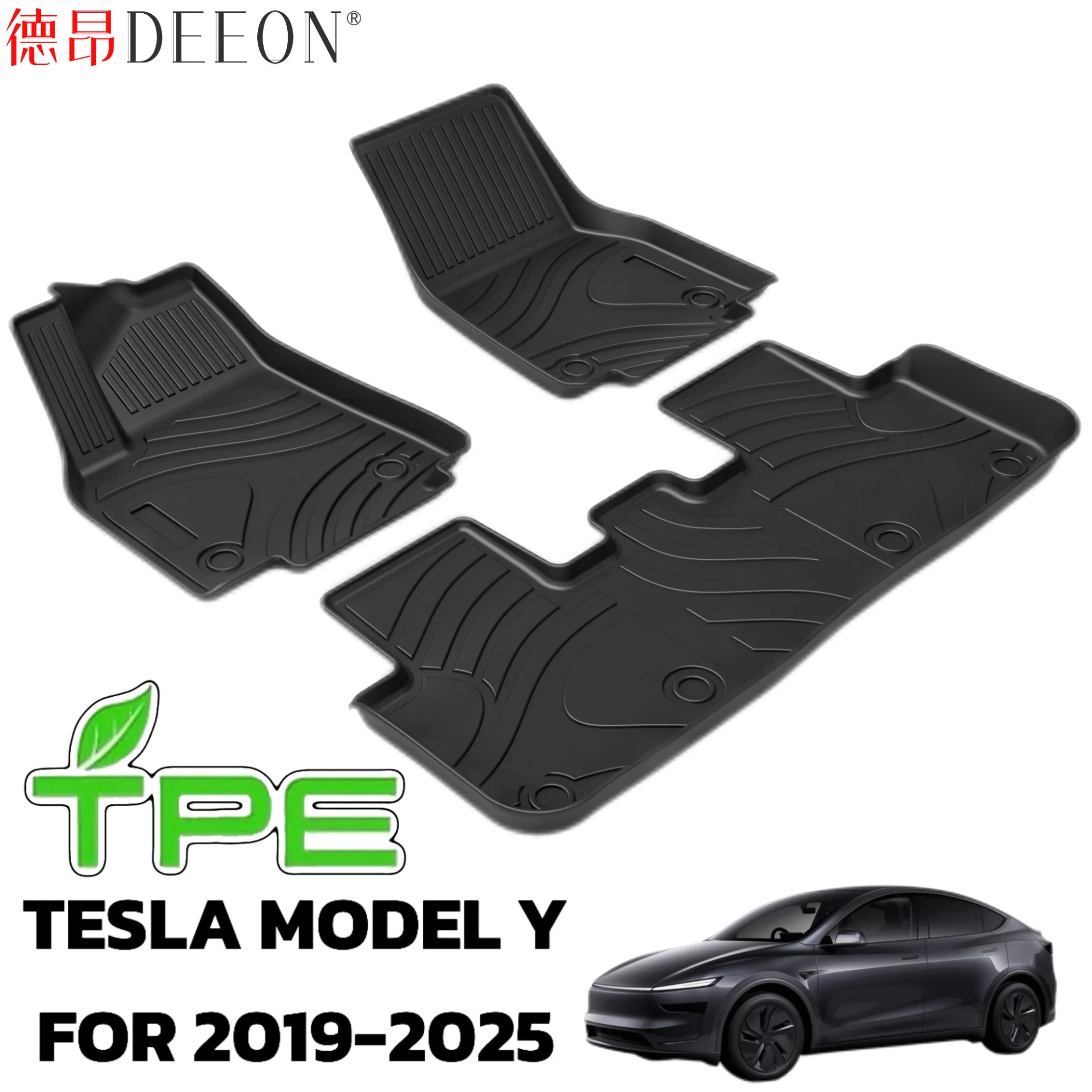 Eco-Friendly TPE Car Floor Mat Auto Accessory Foot Mat Trunk Mat for Tesla