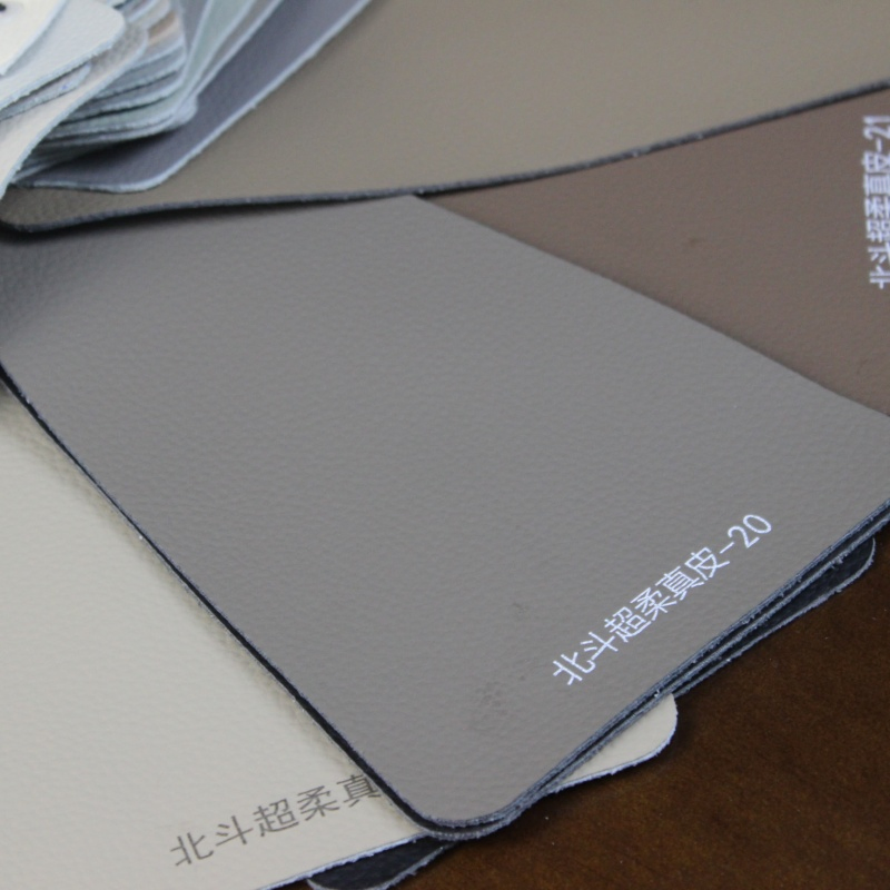 Hot Sell Grey Color Car Leather Faux Vegan Leather Upholstery Material for Automotive Seat Fabric