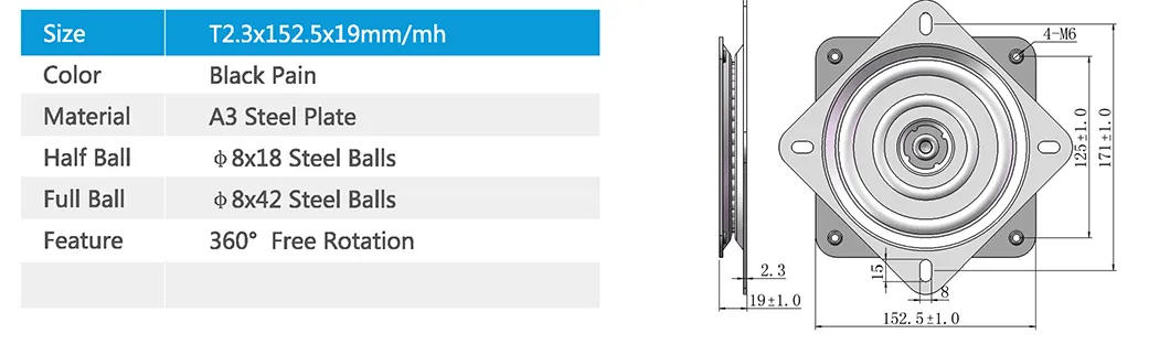 6 Inch Rotation System