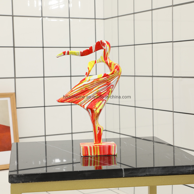 Abstract Figure Home Decorative Hand Splash Painting Resin Ornaments Accessories