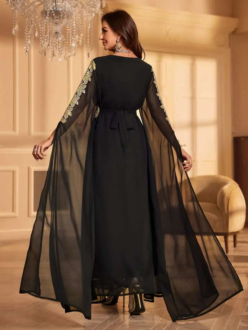 Wholesale Black Waist-Cinched Evening Gowns Procurement / OEM / Supply Chain Suppliers, Manufacturers