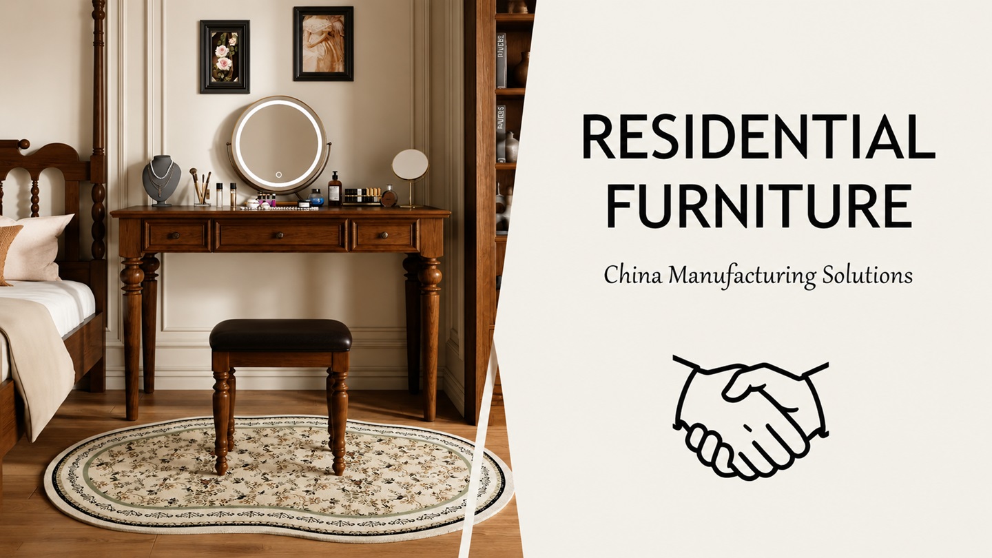 Solid Wood Vanity Desk Manufacturing