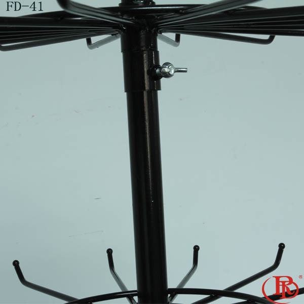 Single-Sided Light Duty Metal/Steel Jewelry Display Shelf Rotating Floor Stand for Body Piercing and Supermarket Rack Use