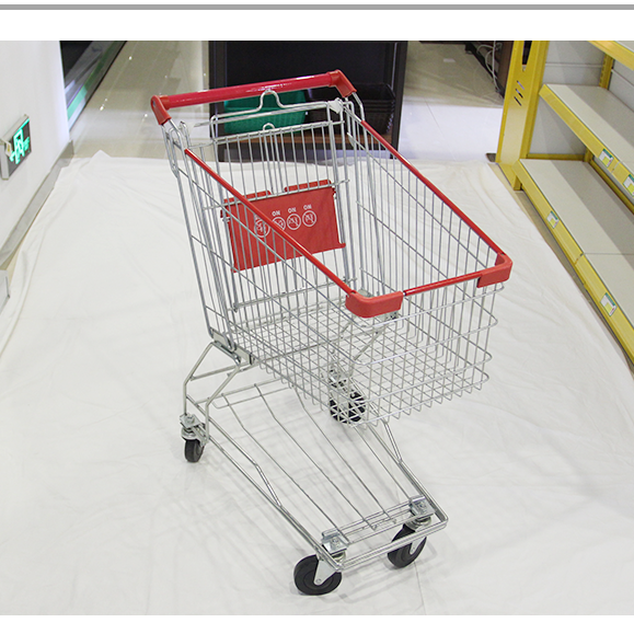 R&D High Quality Supermarket Shopping Trolley Shopping Cart for Store Metal Style