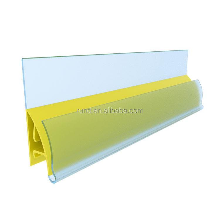 Customized PVC Supermarket Convenience Store Price Tag Strip Plug-in Grocery Store Shelves Department Store CN;GUA Clip Strip