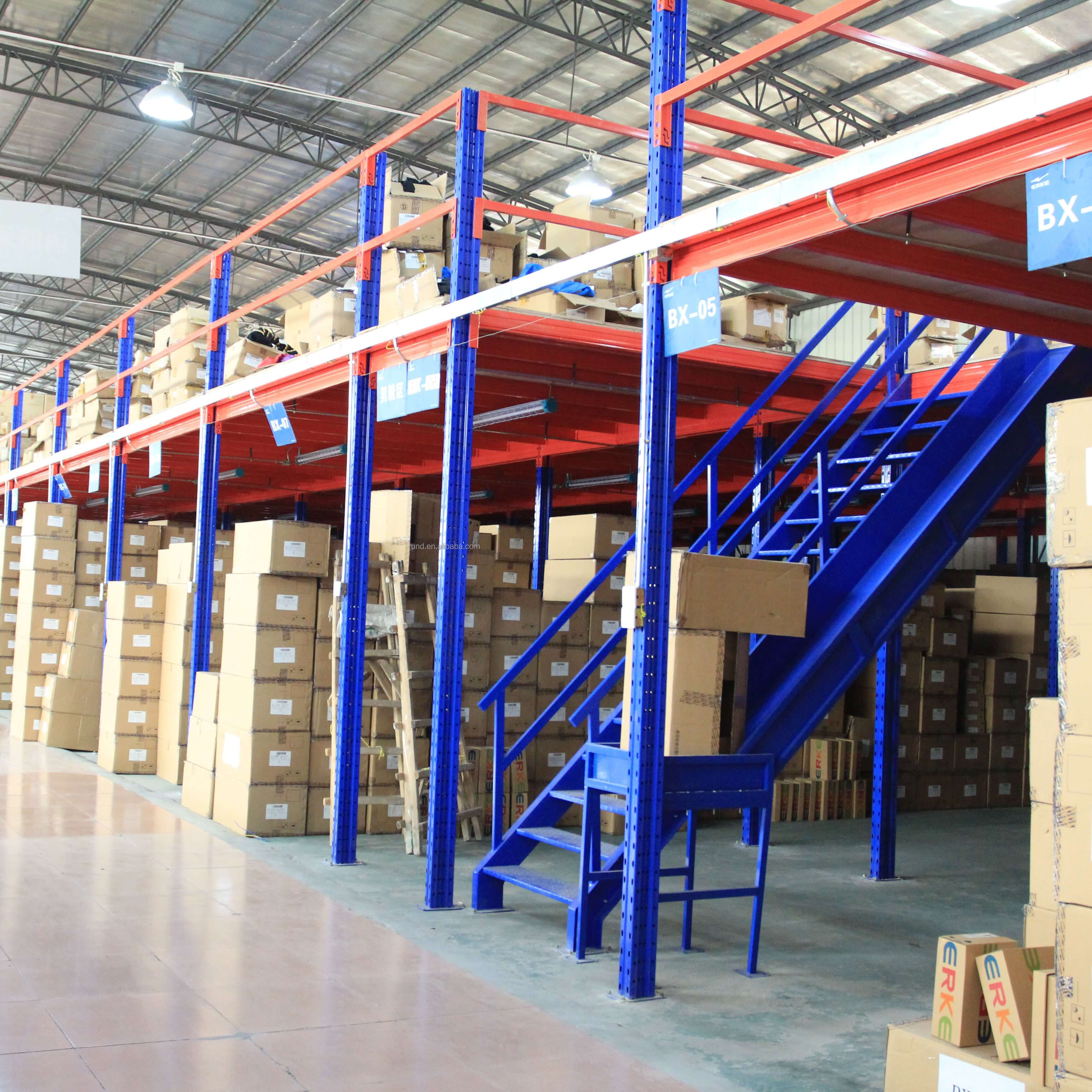 Heavy-Duty Mezzanine Storage Rack for Warehouses Attics Lofts-Cargo & Storage Equipment
