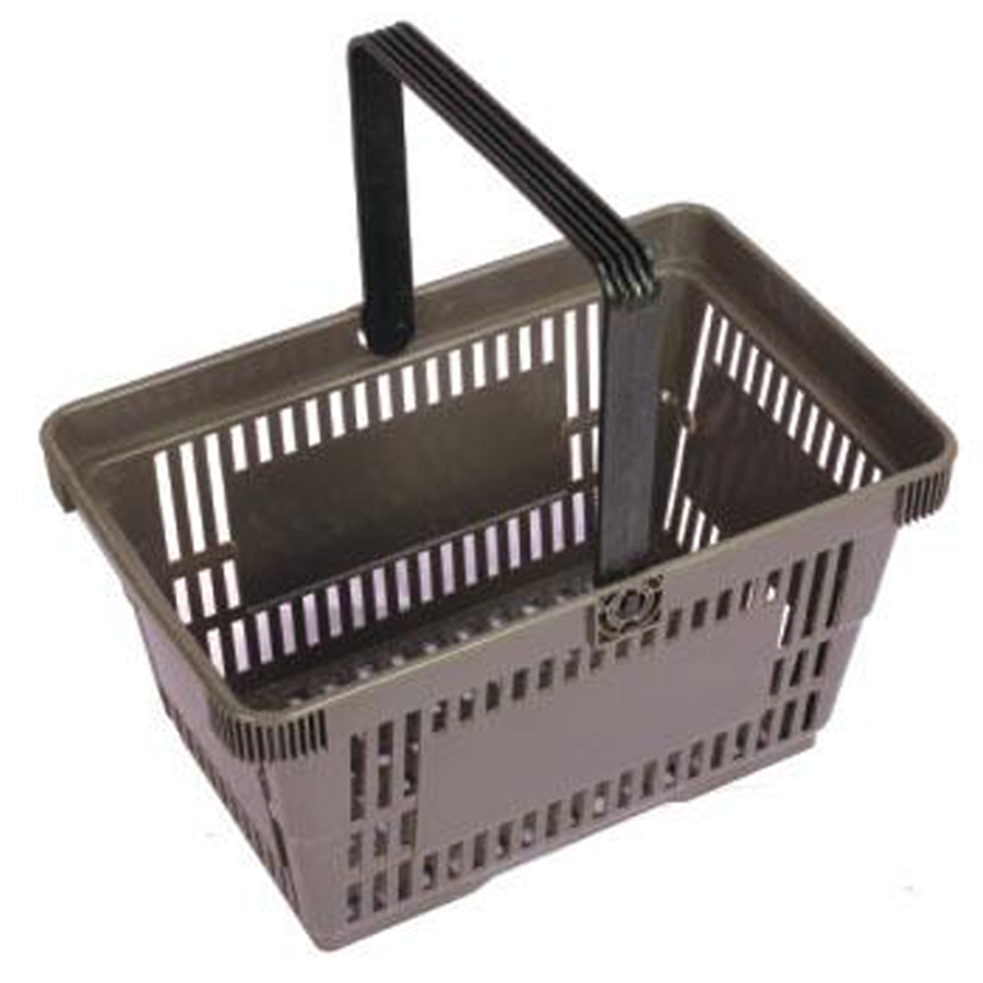Supermarket High Quality Pink Stackable Shopping Basket Red Blue Green Plastic Stocked PP Shopping Cart