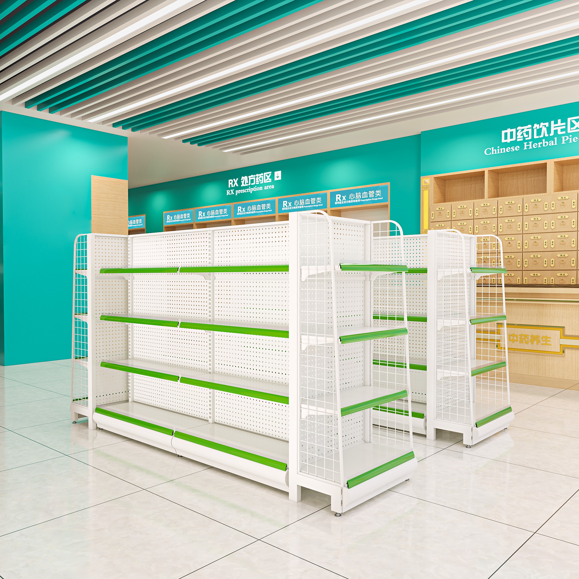 Pharmacy Display Shelf, Drug Display Shelf, square Cabinet Shelf