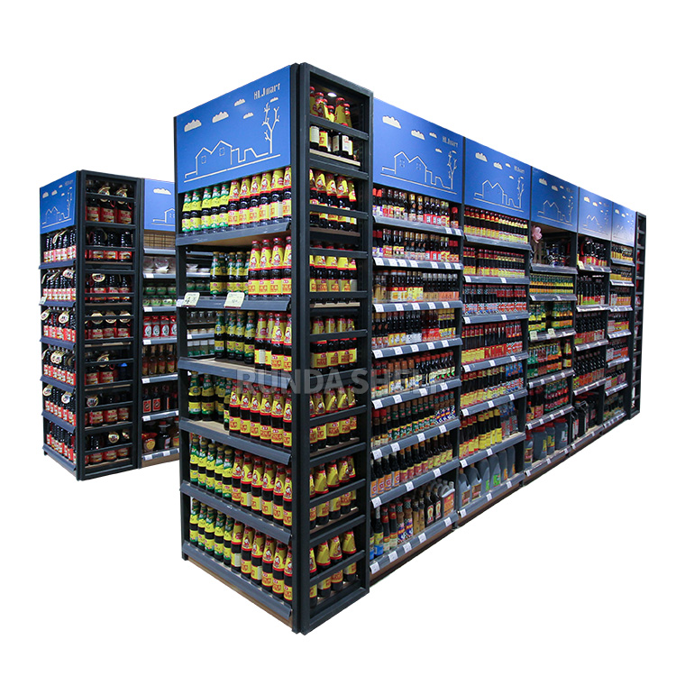 RD-40B Heavy Duty Double-Sided Wall Rack Factory-issued Black Supermarket Storage Durable Metallic Material Best Price