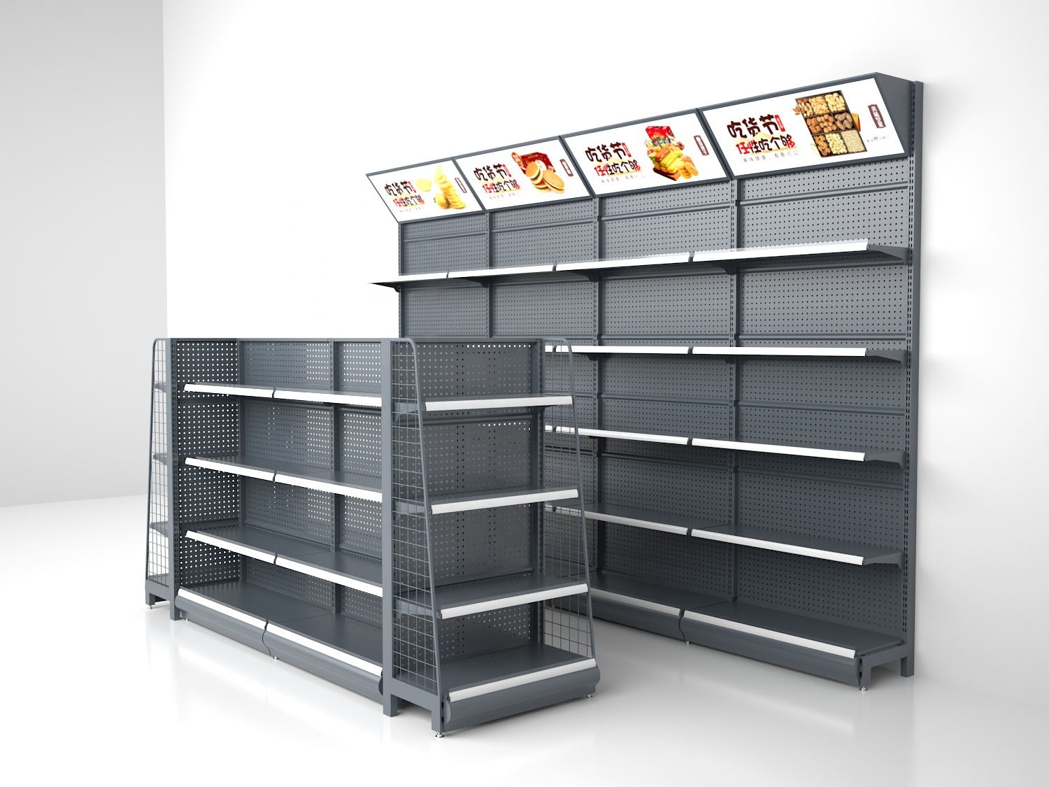 Hot Popular Multi case Supermarket Shelf Super Shop Rack for Sale  RZ