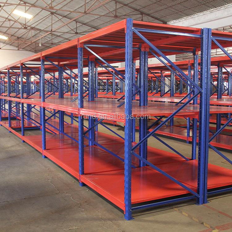 Heavy-Duty Metal Storage Racks Multi-Level Steel Shelving for Europe Pallets Medium Duty with Adjustable Feature Carton Packing