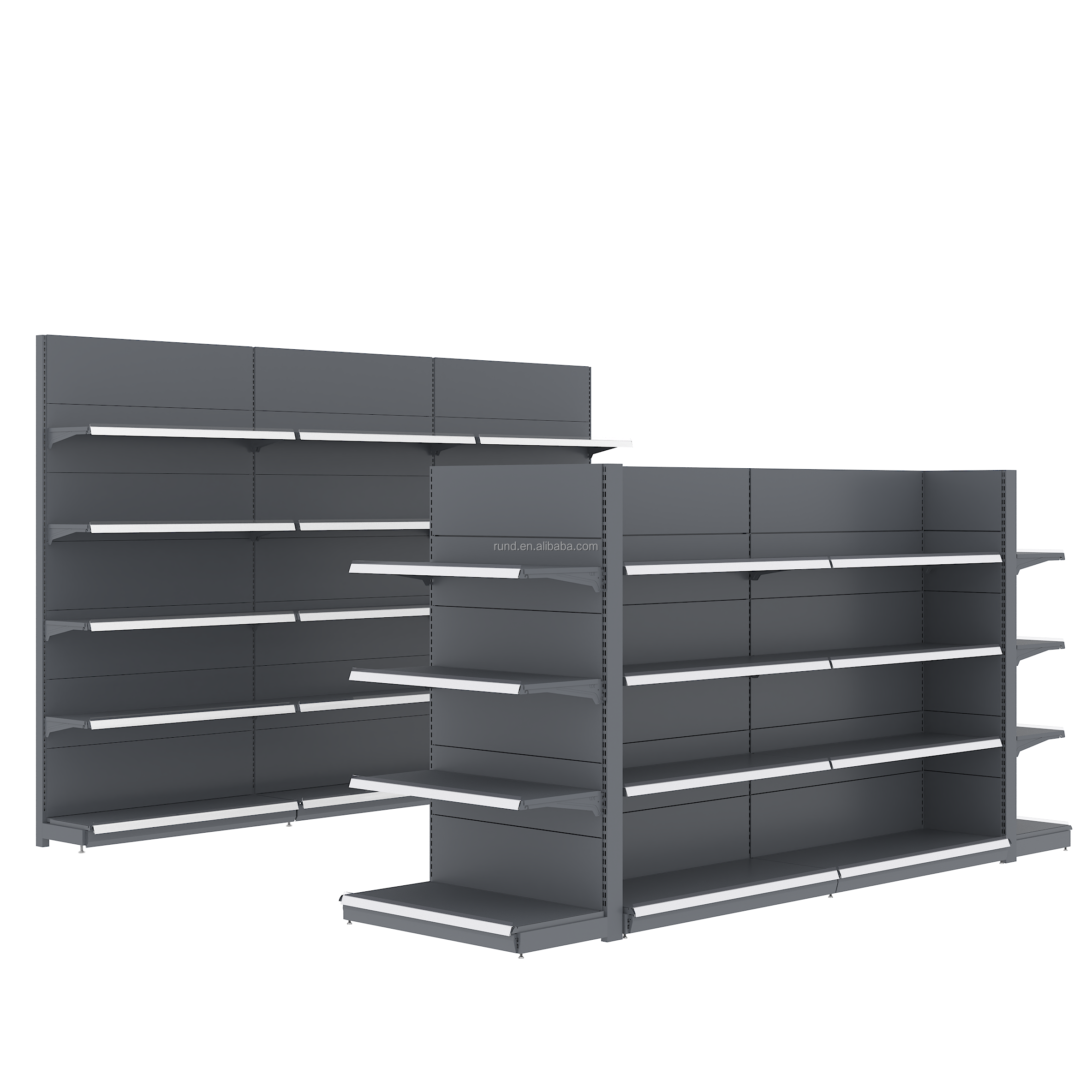 Hot Sale Double-Sided Wall-Mounted Display Rack Lightweight Iron Wooden Metal Stand Light Duty for Grocery Store Clothing