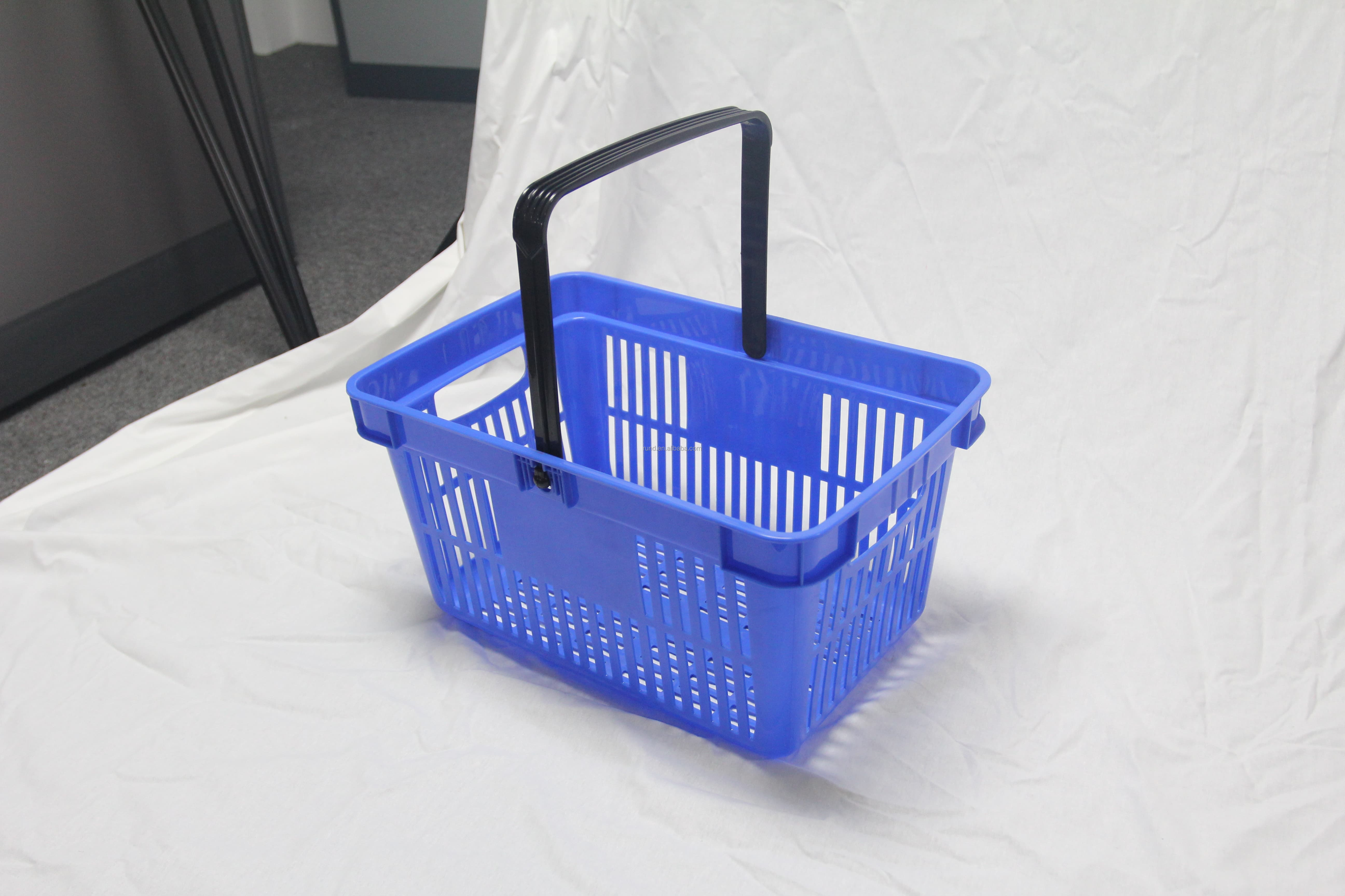 20L Supermarket PP Material Plastic Shopping Basket for Daily Use
