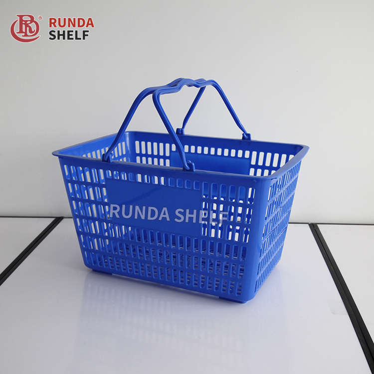 Durable PP Material Plastic Shopping Basket for Hand Shopping in Supermarkets