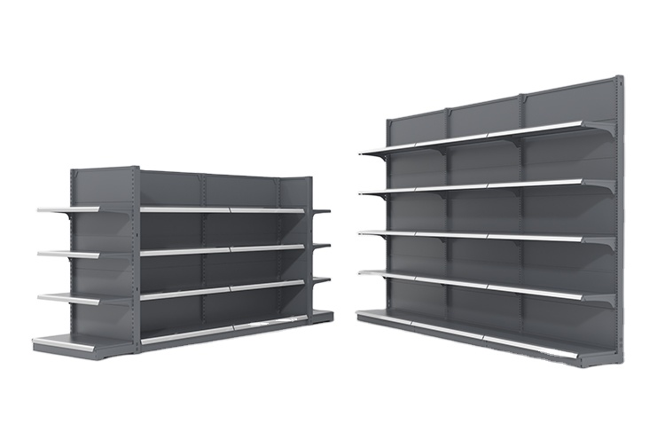 Heavy Duty Commercial Metal Shelving Single-Sided Light Duty Rack Gondola Display for Store Supermarket Storage Solution