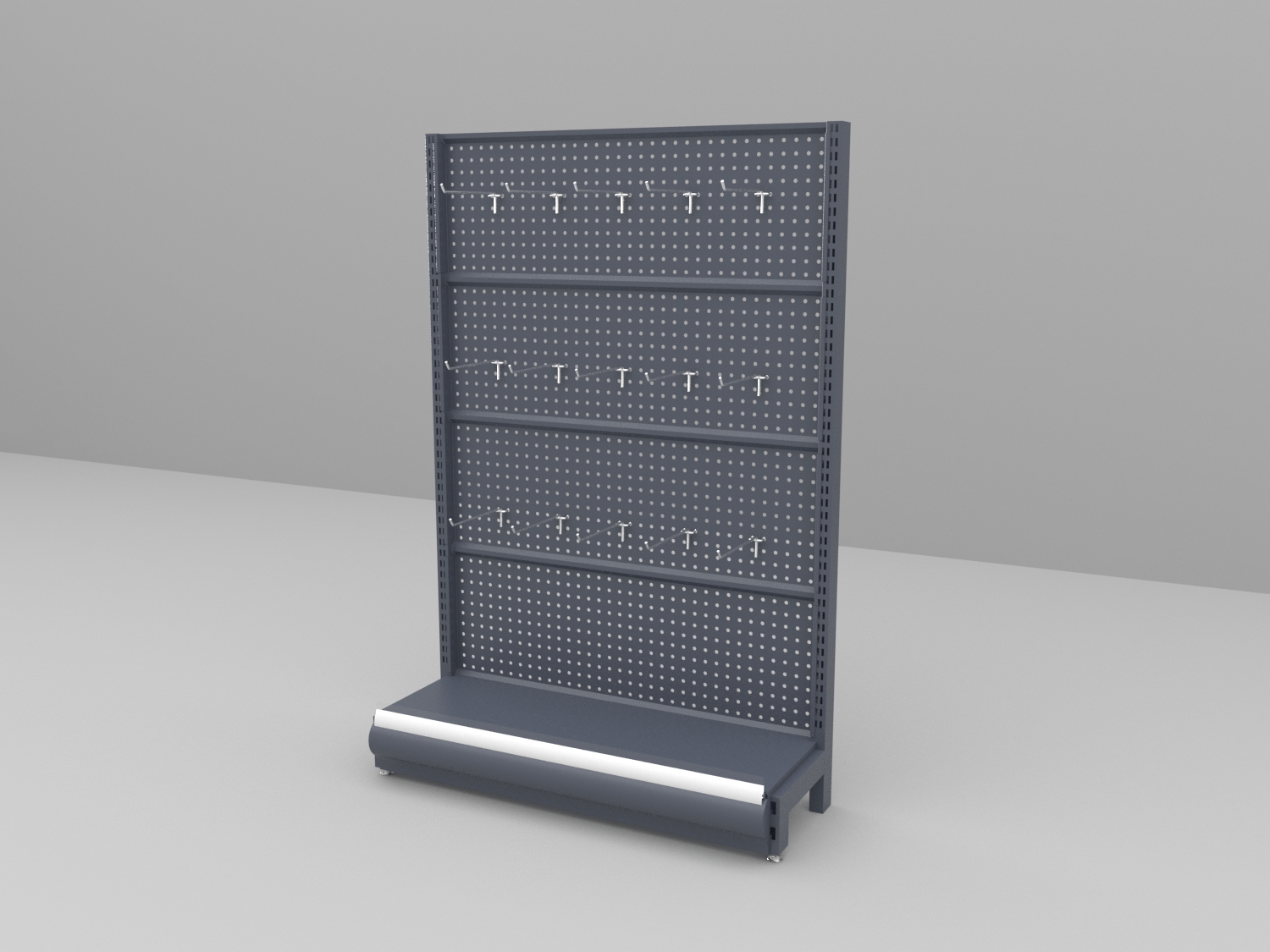 Industrial Metal Display Hook with Perforated Plate Plastic Hanging Hardware for Mining Nail for Retail or Warehouse Storage