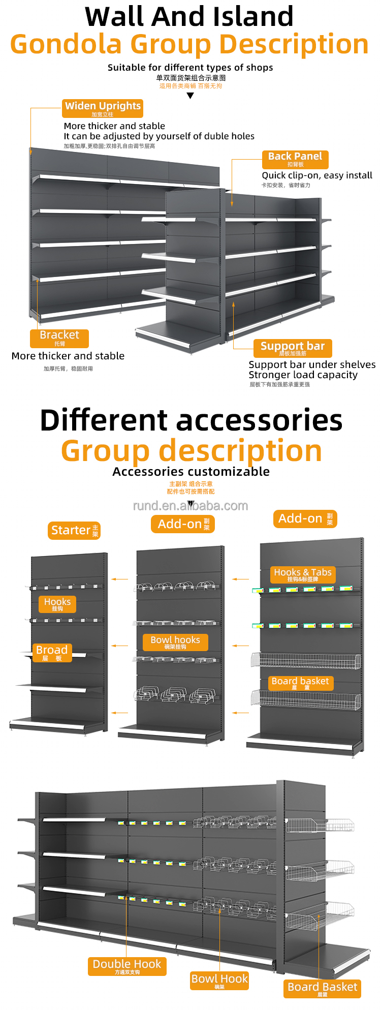 Supermarket Shelf and Display Rack Showcase 6