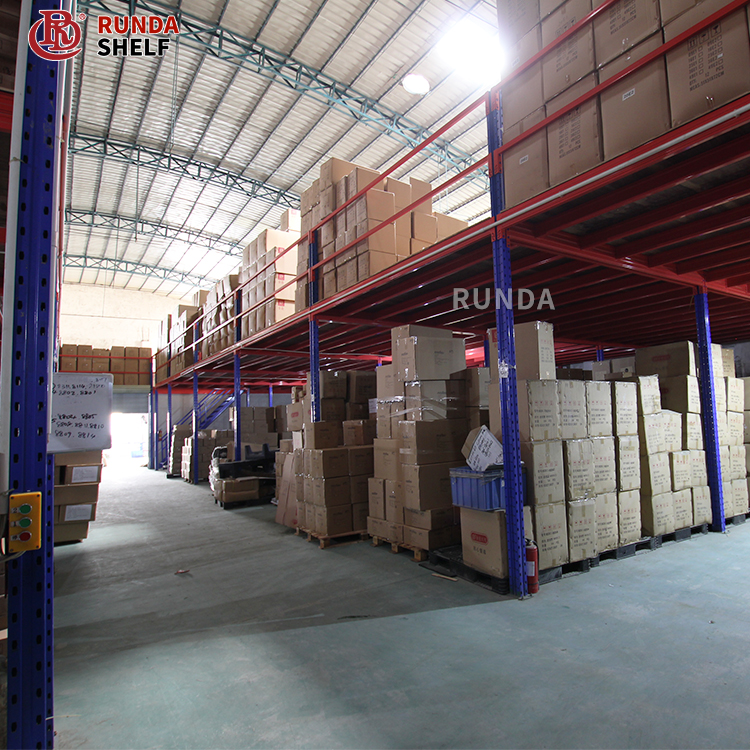 Pallet Racking Support Heavy Duty Mezzanine Floor Rack System Steel Warehouse Platform Detachable Design 300-1000kg/sqm Load