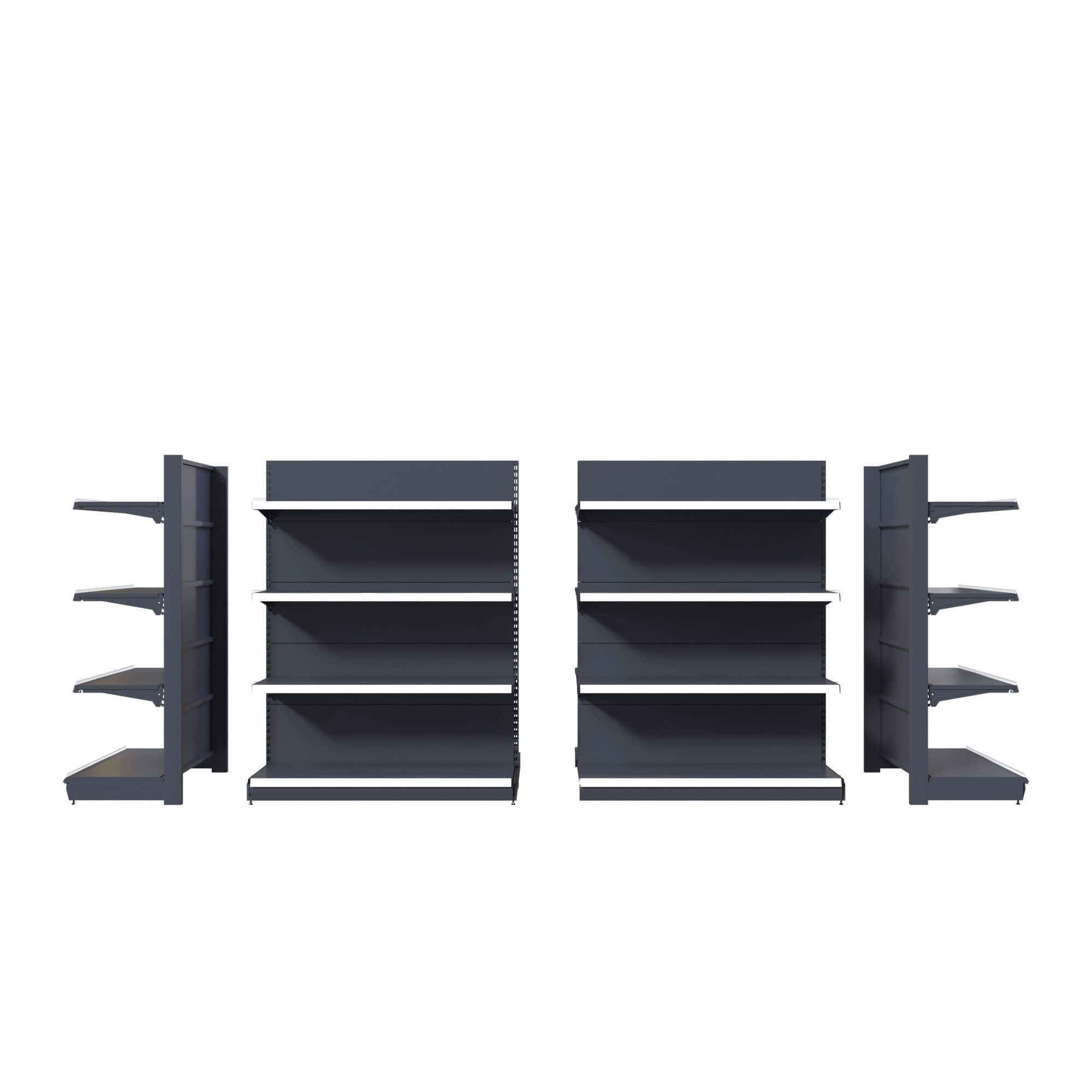 Heavy-Duty Double Sided Steel Supermarket Rack with Customized Shelves for Beauty Design Grocery Convenience Display