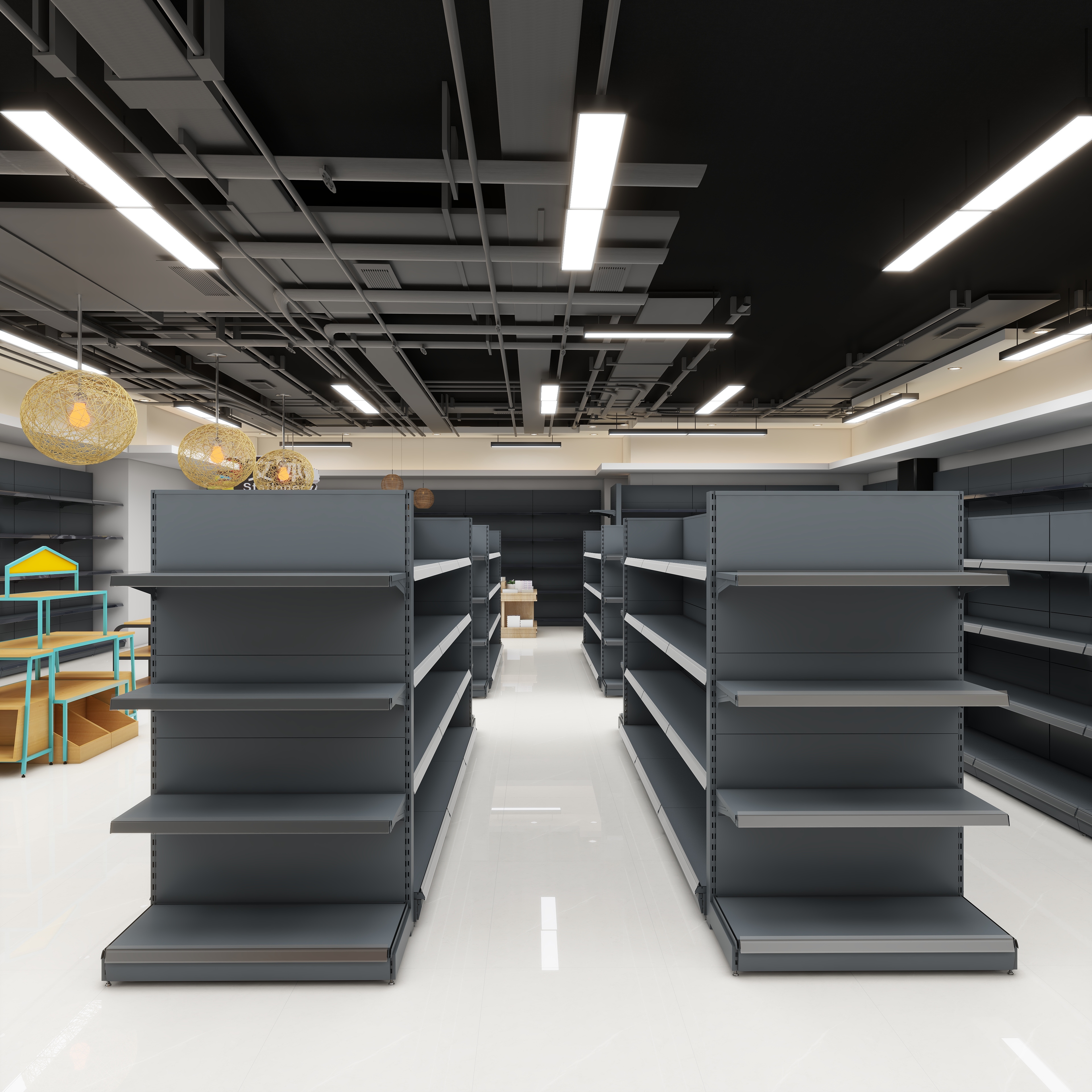 High Quality Store Display Racks Gondola Back Net Shelving   Heavy Duty Supermarket Gondolaen Back Net Shelves