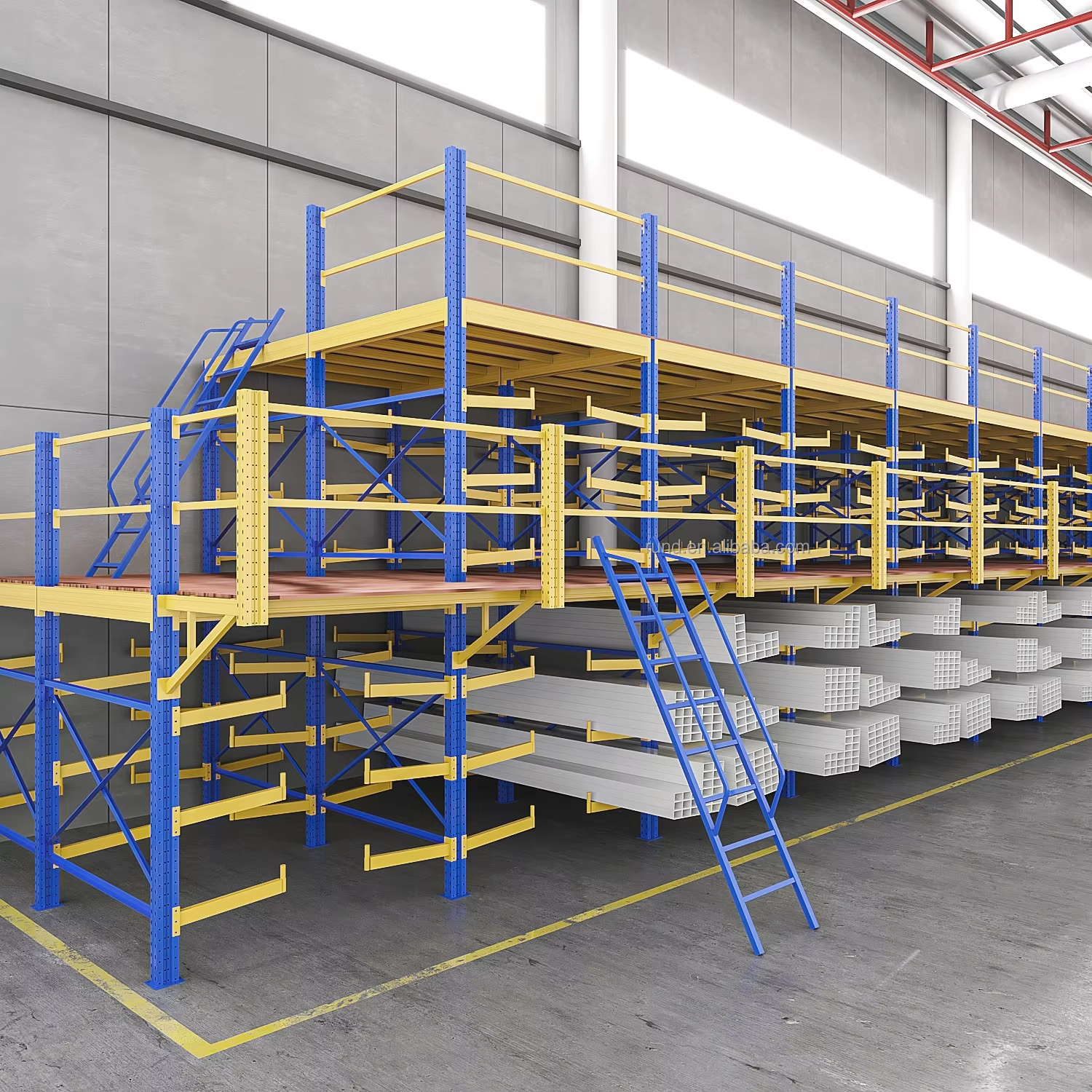 Industrial Pipe Shelving System 300-3000kg Capacity Fifo Storage Cantilever Rack with Aluminum Profiles and Steel Erector Tubes