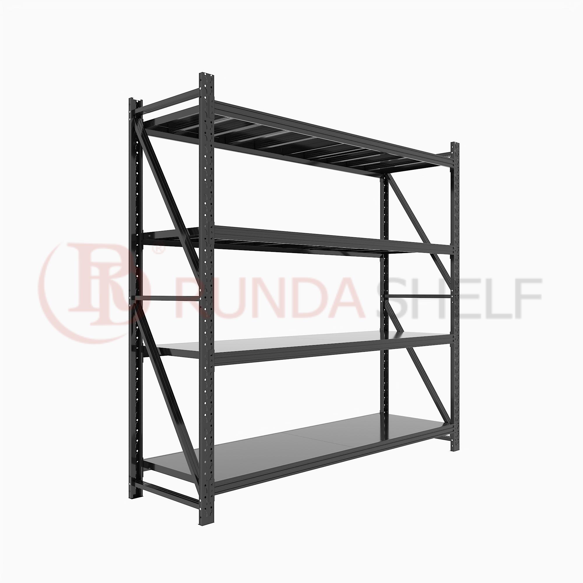 XieDa Rack Middle Duty Boltless/Rivet Shelving 4 Layers 200kg/Layer Capacity Multi-Level Corrosion Protection Powder Coated Rack