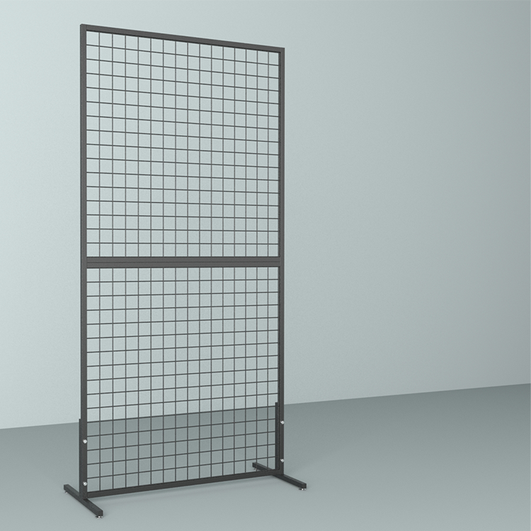 2' X 5' Black Gridwall Panel Set of 2 Grid Wall Display With Legs