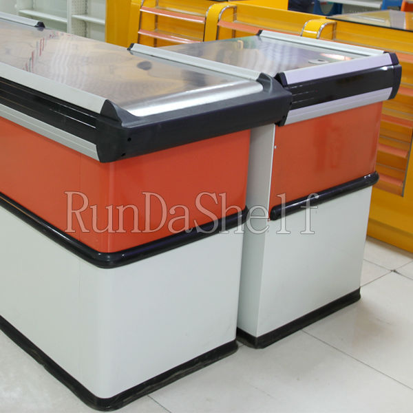 Supermarket and Retailer Shops Use MDF Material Grocery Checkout Counter