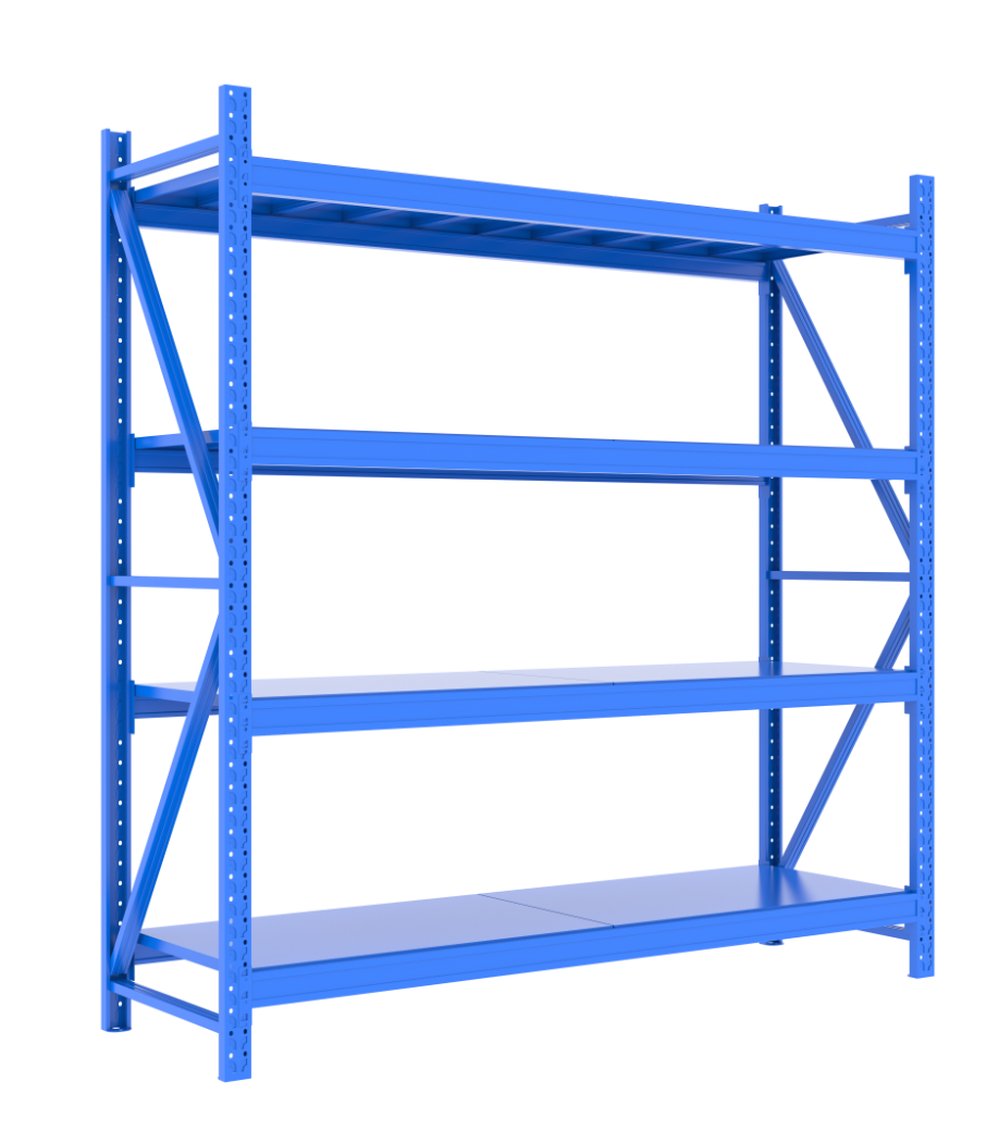 Factory's Heavy Duty 4-Layer Garage Stacking Rack Steel Frame 300kg Capacity Corrosion Protection