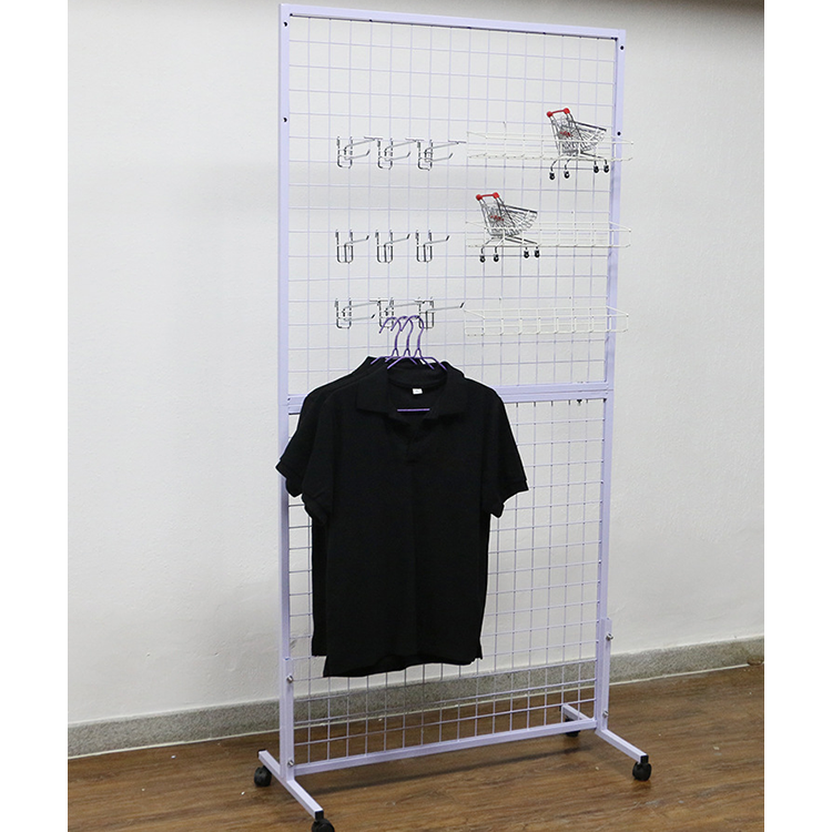Gridwall Panel Display Stand Heavy Movable Floorstanding Grid Wall Panels Retail Display Rack Craft Sh