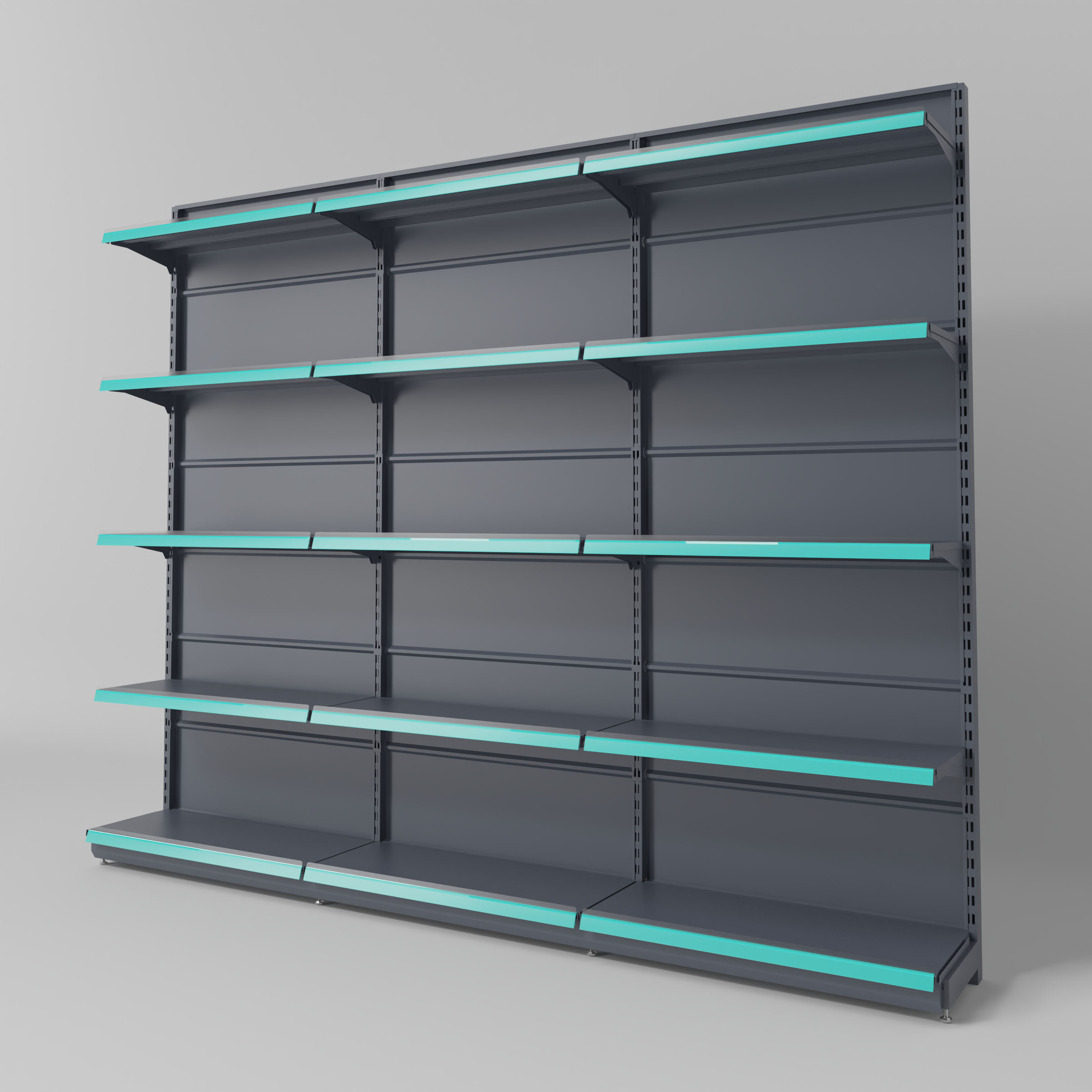 Light Duty White Metal Combination Shelves for Supermarket Grocery Stores-Display & Storage