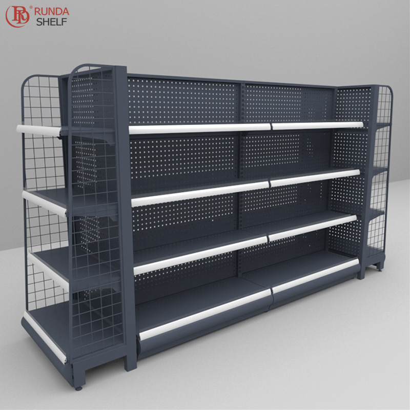 Factory Direct Metal Retail Shop Display Stand Equipment Grocery Store Rack Shelving Gondola Product Name Shelf Rack