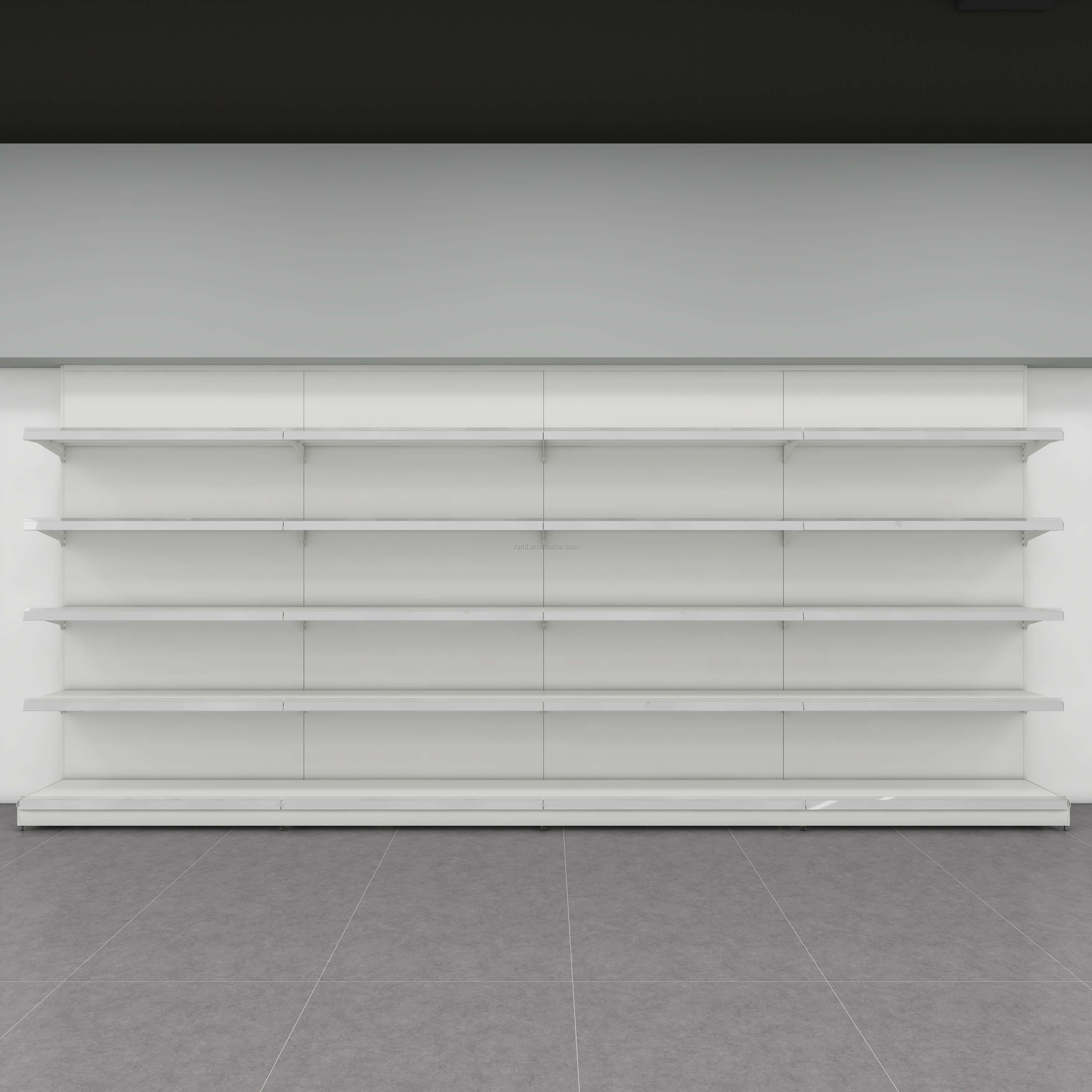 Hot Sale Lightweight Iron Display Rack Wall-Mounted Wooden Metal Stand for Grocery Store Supermarket Clothing Display