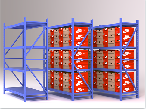Heavy Duty Powder Coated Metal Light Duty Warehouse Storage Rack Shelf 200KG New Warehouse Shelf Shelf with Good Price