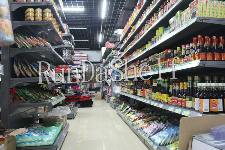 Light Duty White Metal Combination Shelves for Supermarket Grocery Stores-Display & Storage