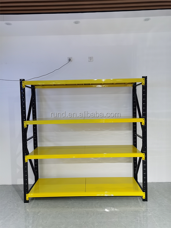 Q235B Steel Storage Shelves Heavy Duty 200KG Capacity Floor Rack with Multi-Layer Large Display for Modern Use
