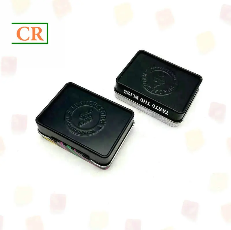 Custom Hinged Tin BOX for Gummies Manufacturer, Factories