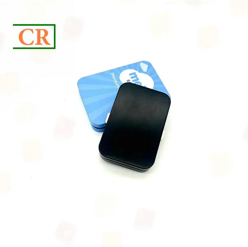 Custom Samll Hinged Child Resistant Tin Box with Buttons Factory, Factories