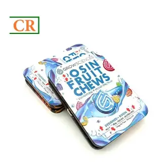 OEM Hinged Child Resistant Tin Box for Pre-rolls or Gummies Suppliers, Factories