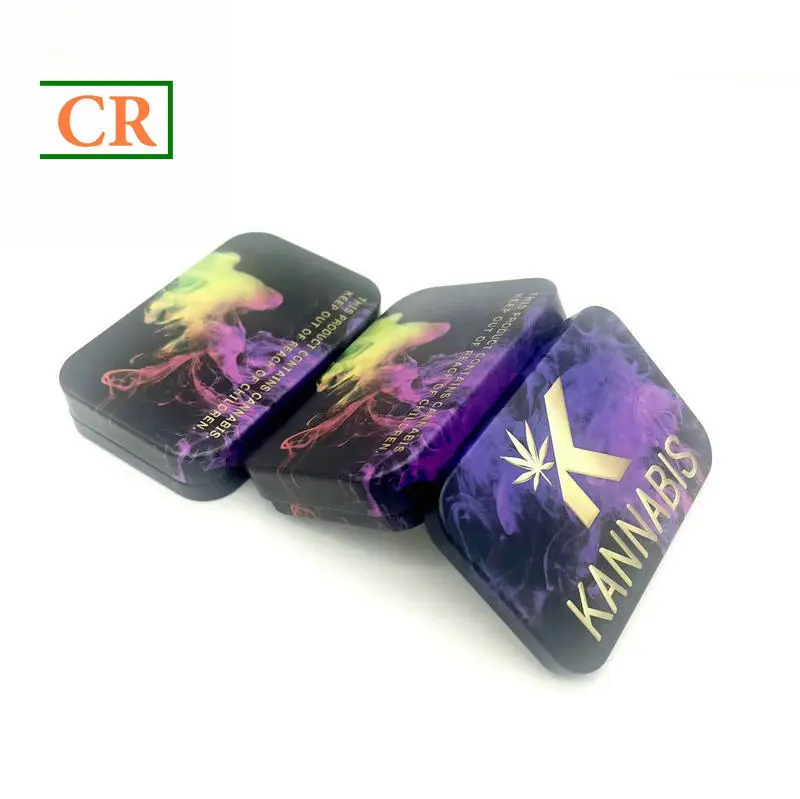 OEM child resistant tin with two metal buttons Suppliers, Factories
