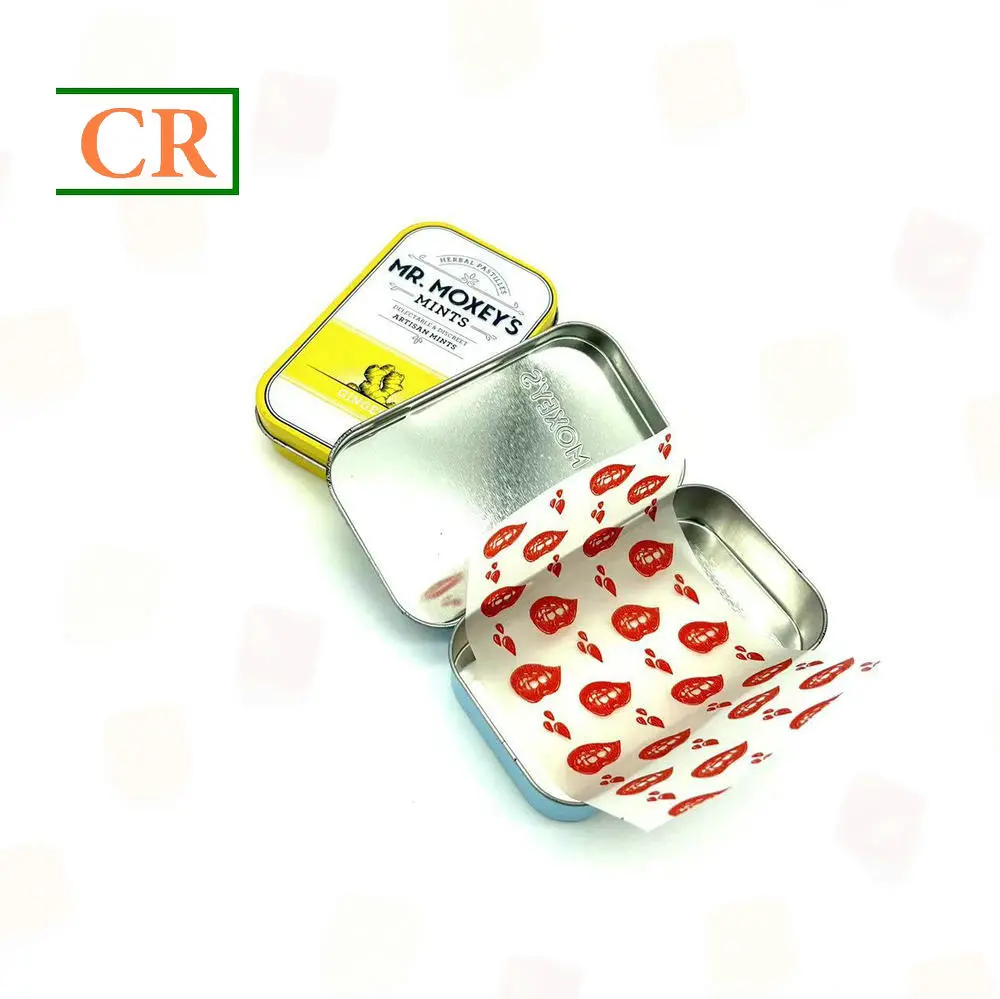 OEM 4" Hinged Rectangular Tin Box for Mints Packaging Manufacturer, Manufacturers