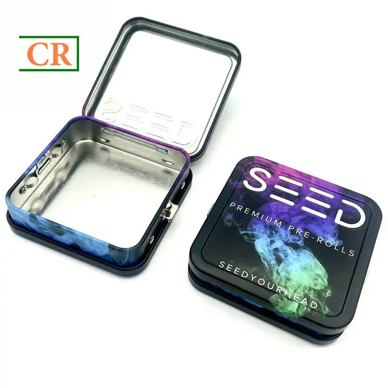 OEM 3 Inches Square Child Resistant Tin for Edibles Manufacturer, Factory