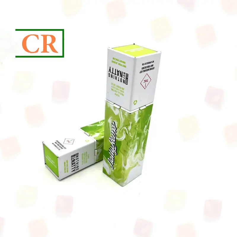 OEM 1.25 Inches Vape Cartridge Child Resistant Square Tin Tube Manufacturer, Factories