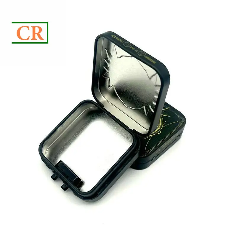 Custom 1.95 Inches Child Resistant Square Tin for Gummies Supplier, Suppliers